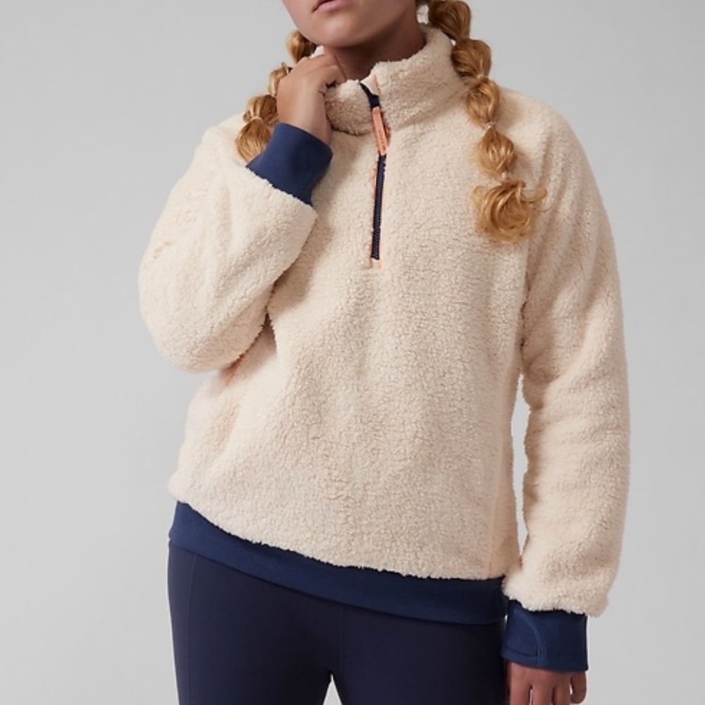 Athleta Girl Sherpa Half Zip, Girls L/12